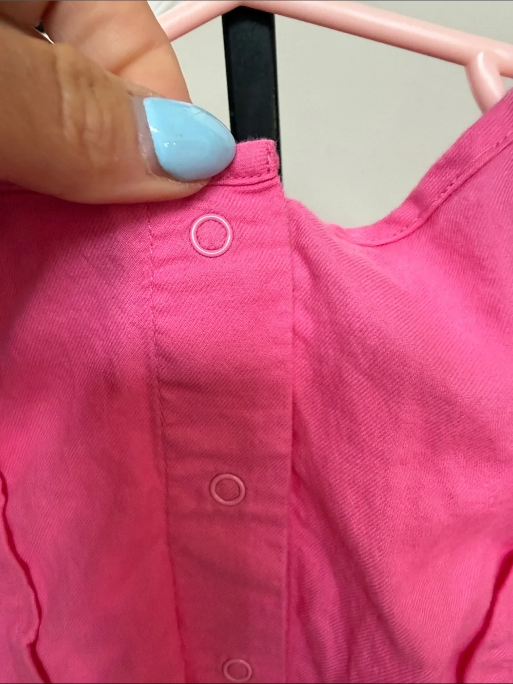 GAP Bright Pink Embroidered Cotton Romper never worn